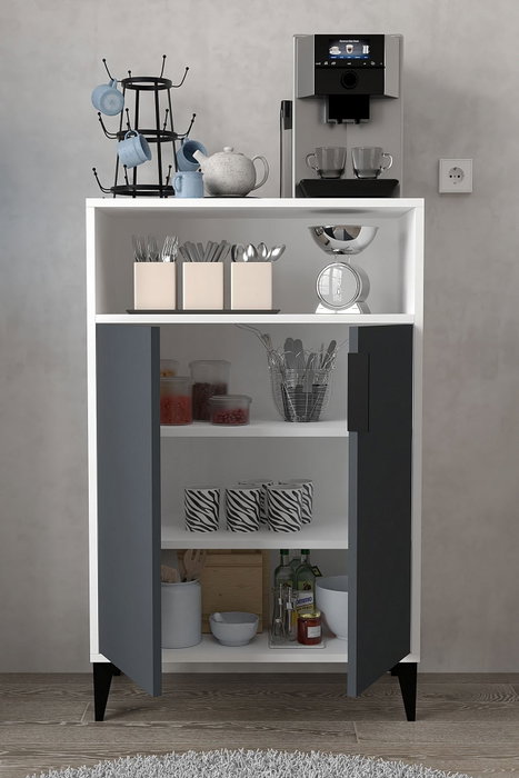 Hanah Home Ada 1202 Armario Multiusos Blanco y Antracita